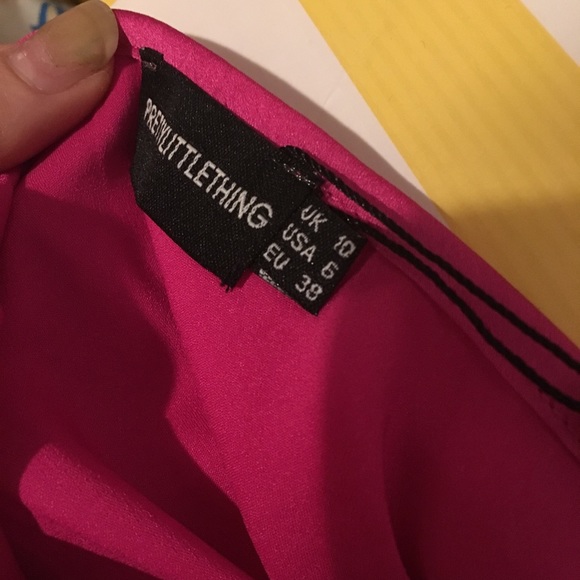 PRETTYLITTLETHING MAGENTA SATIN SLIP DRESS - Picture 5 of 5